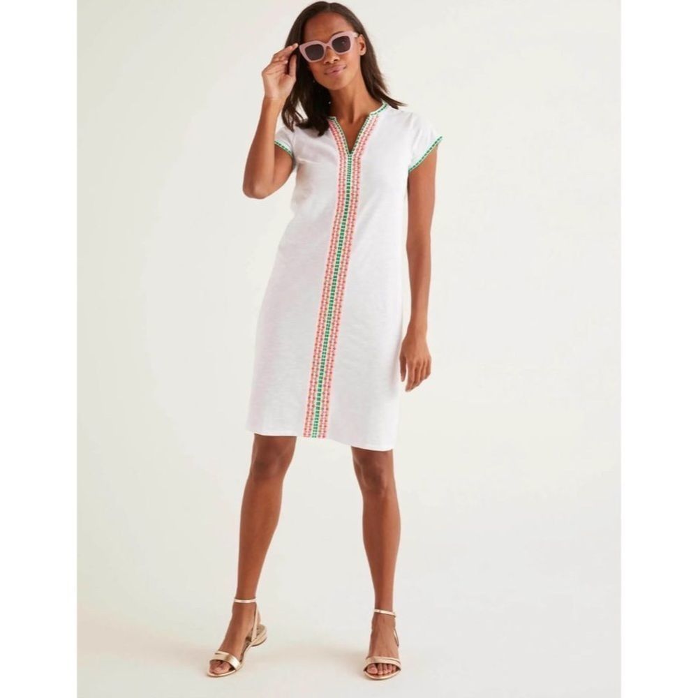 Boden Peggy Embroidered Jersey Dress